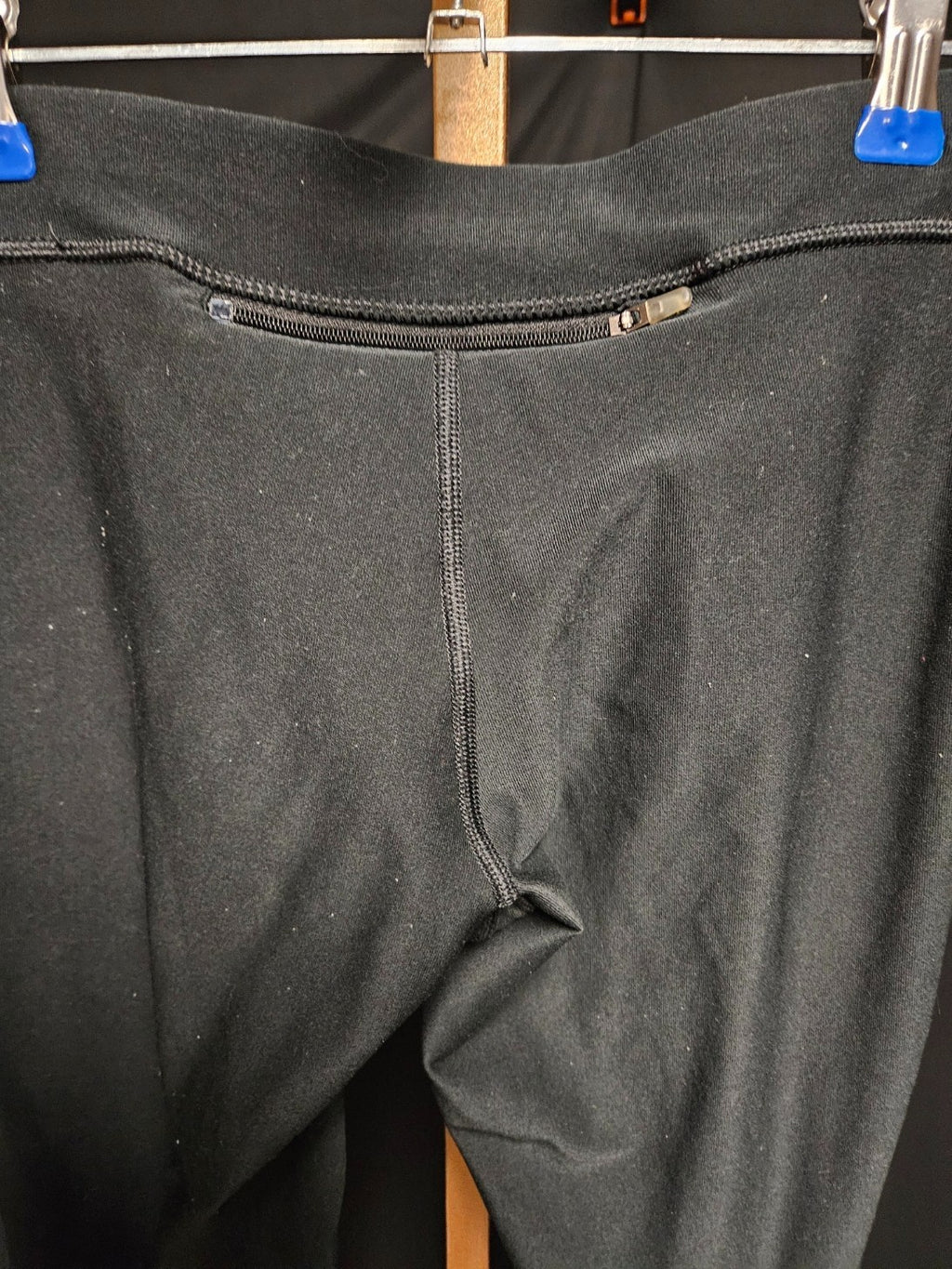 NIKE DRI-FIT SZ S BLACK ZIP LEG ATHLETIC RUNNING PANTS USED
