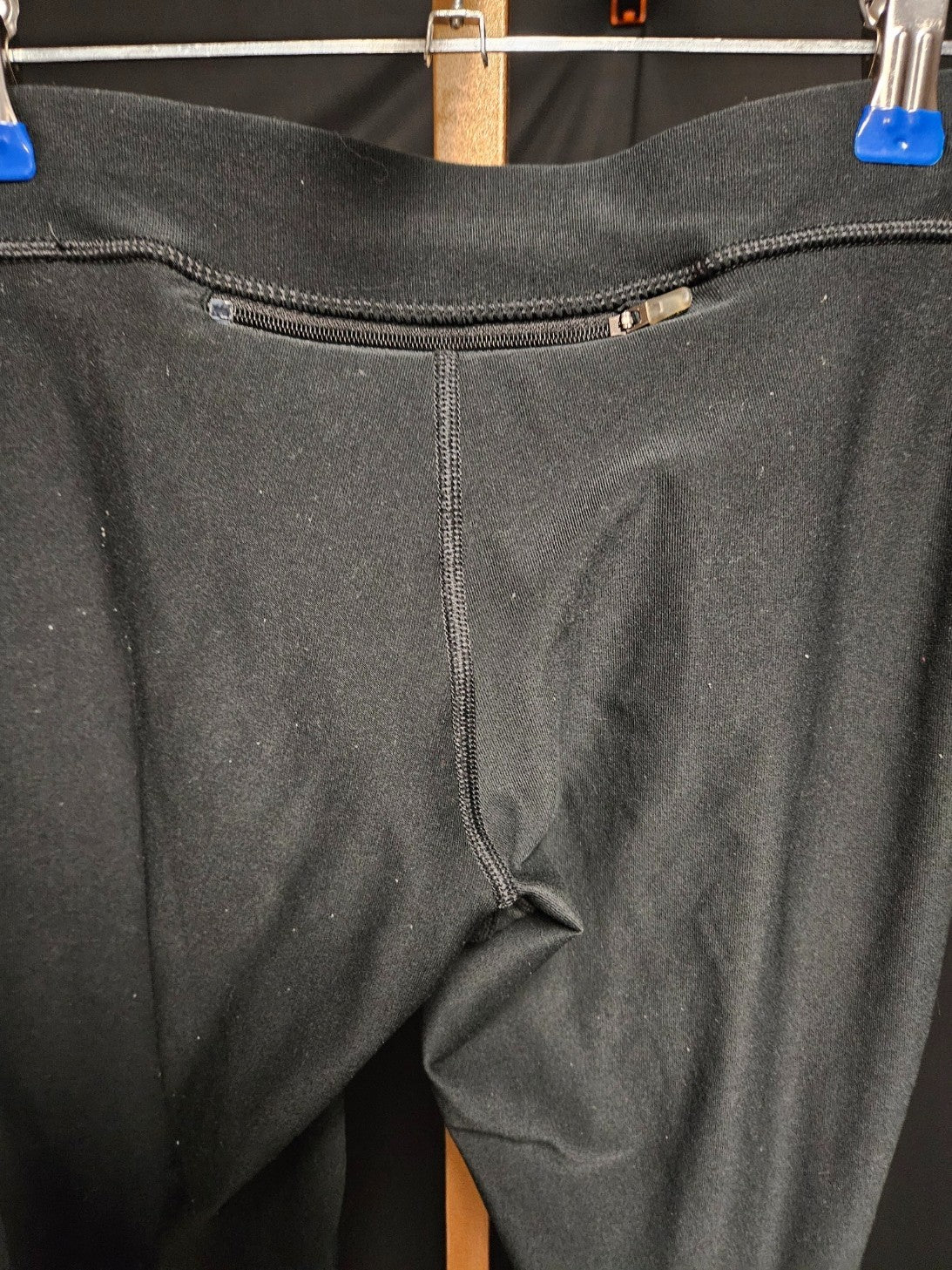 NIKE DRI-FIT SZ S BLACK ZIP LEG ATHLETIC RUNNING PANTS USED
