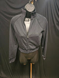 SKIMS/NIKE BLACK MATTE TRICOT  CROP JACKET XS NWOT