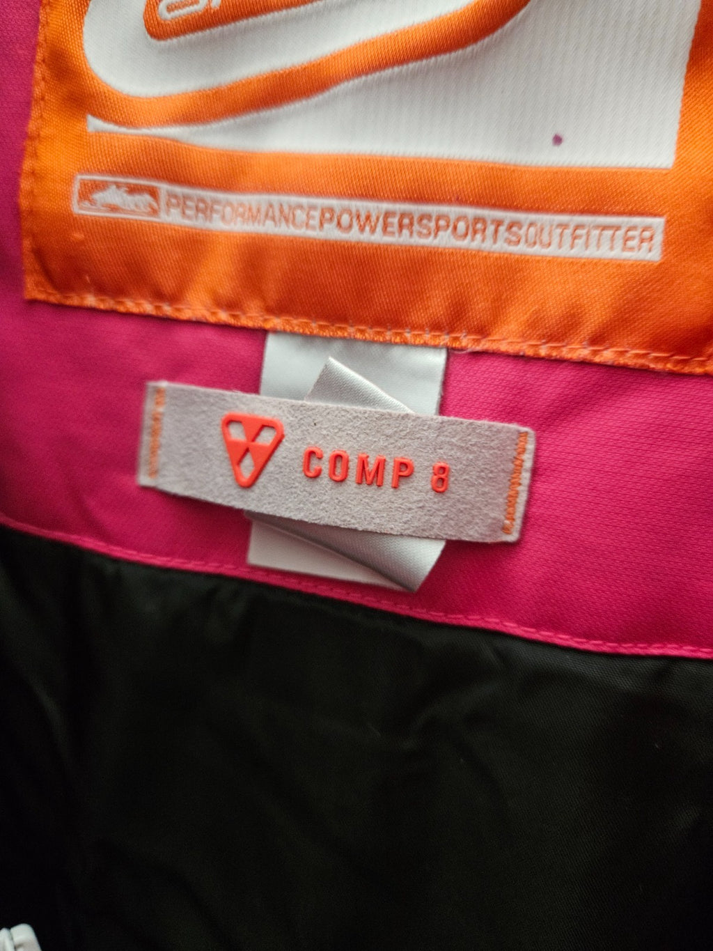 WOMEN'S ARCTIVA XS SNOWMOBILE JACKET PINK/GRAY CAMO SLIGHT AREA SUN DAMAGE