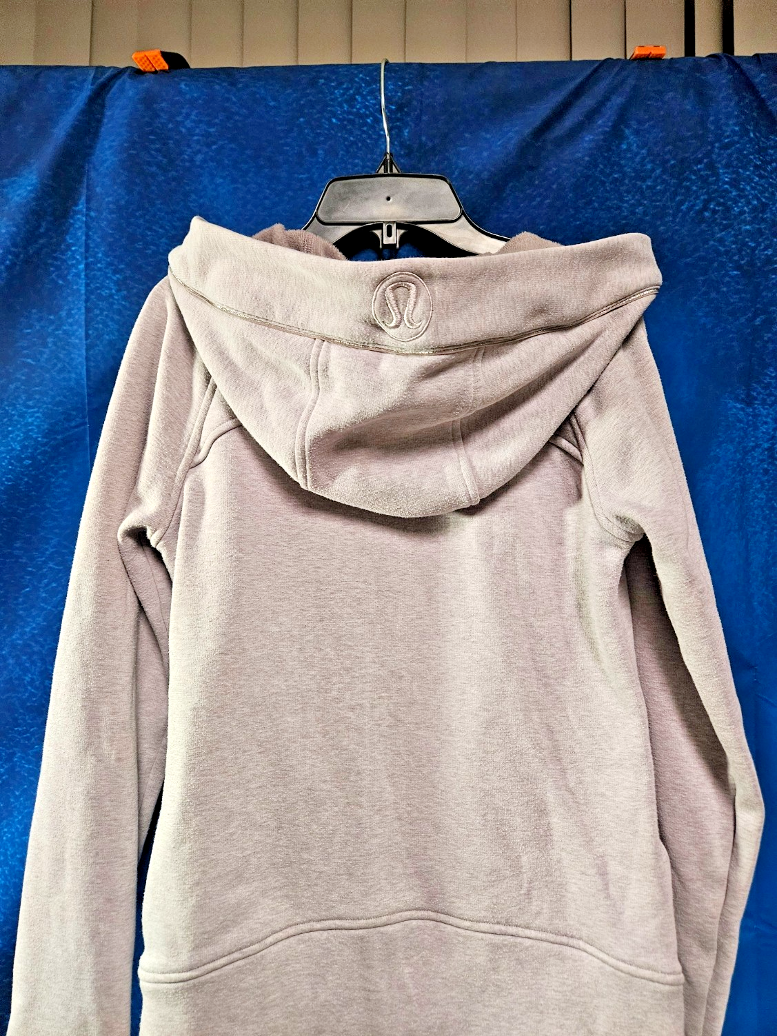 LULULEMON SIZE 4 ALIGN FULL ZIP HOODED FLEECE LINED SILVER TRIM JACKET LAVENDER