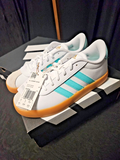 WOMEN'S ADIDAS VL COURT 3.0 K JS2596 TENNERS SIZE 4.5 NIB RUNS LG
