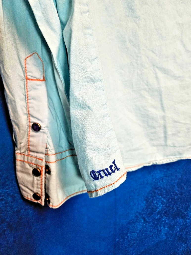 CRUEL GIRL WOMEN'S SNAP UP WESTERN SHIRT SIZE LARGE IN GREAT CONDITION