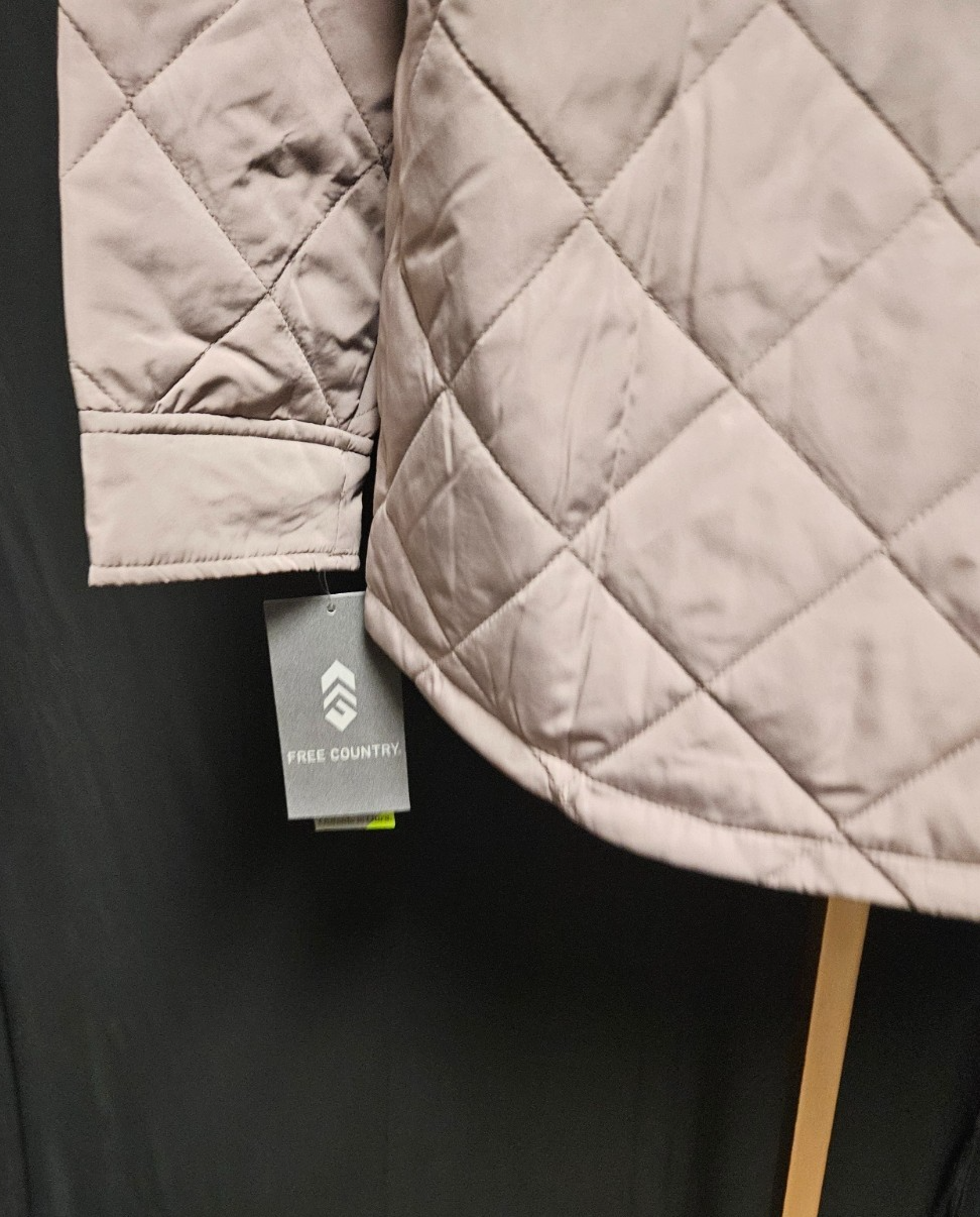 FREE COUNTRY WOMEN'S SIZE M TAUPE CHILL TRAILBLAZER QUILTED SHACKET NWT