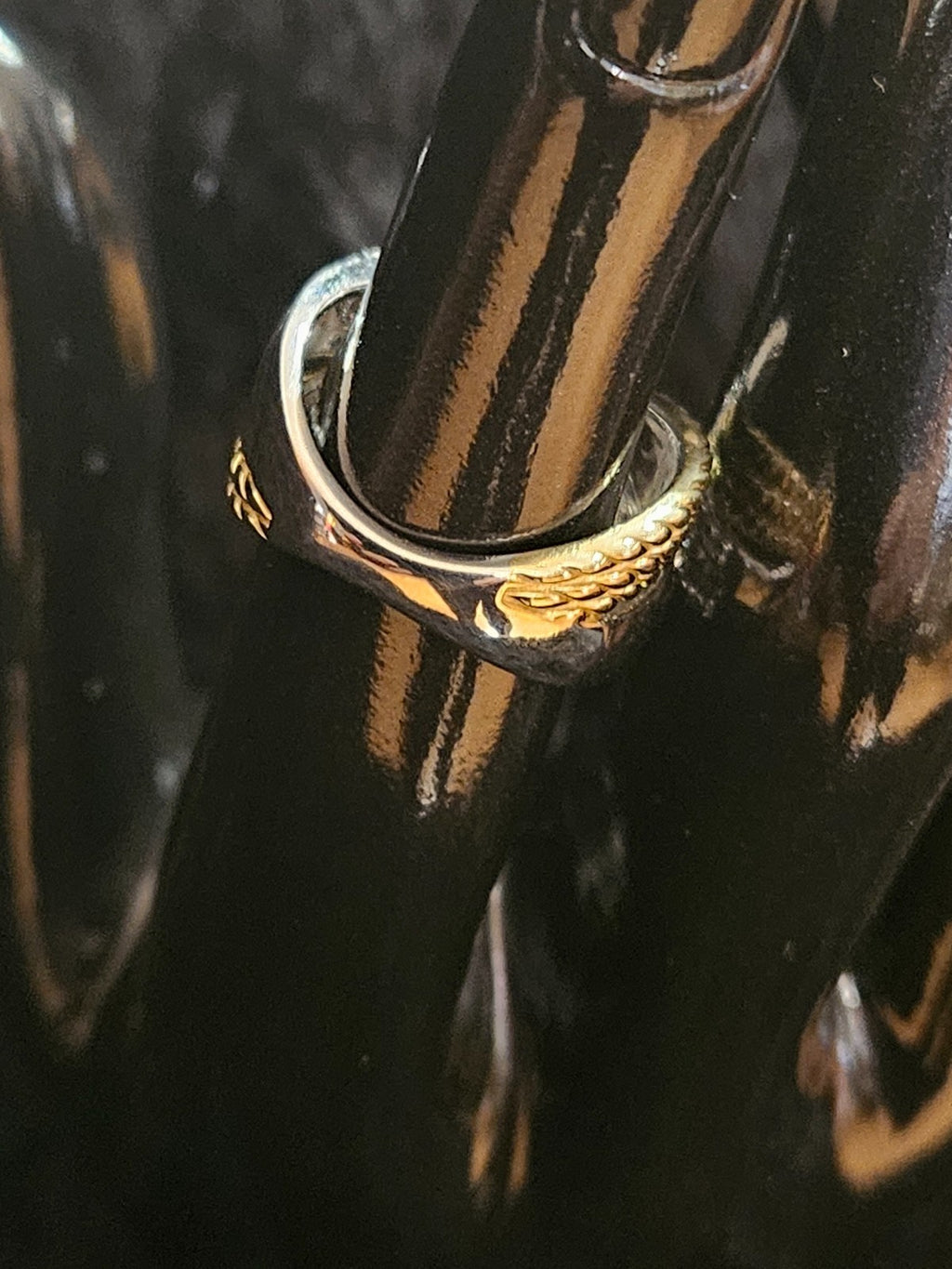 925 STERLING SILVER/GOLD FILL CUBIC ZIRCONIA CRISS/CROSS BAND SIZE 6 JCL LLC.