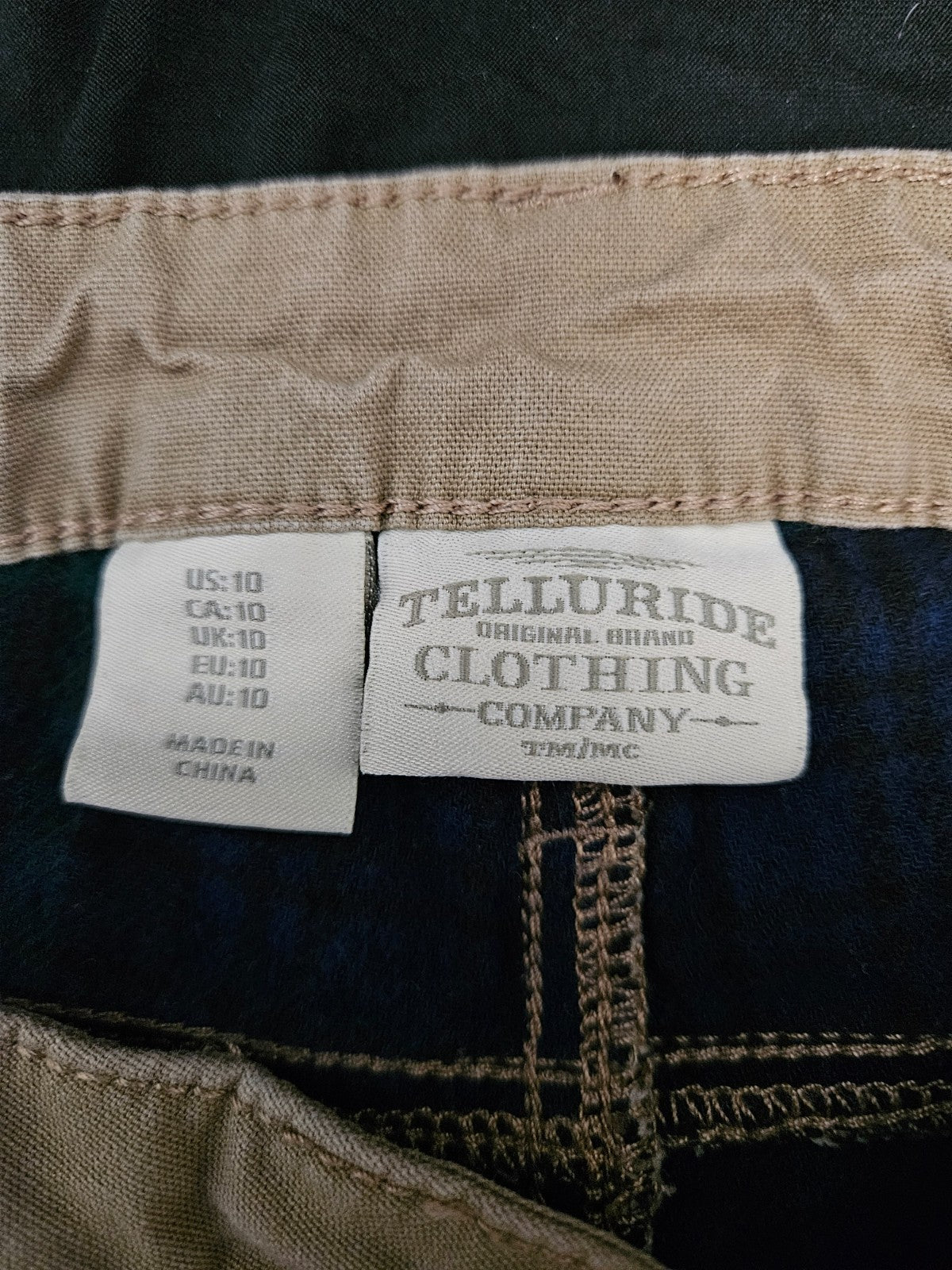 TELLURIDE CLOTHING COMPANY WOMEN SIZE 10 INSULATED KHAKI JEANS WORN 1 TIME