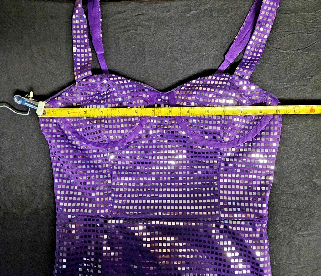 PURPLE SEQUINED SIZE 4 SHORT PROM/COCKTAIL DRESS NWOT