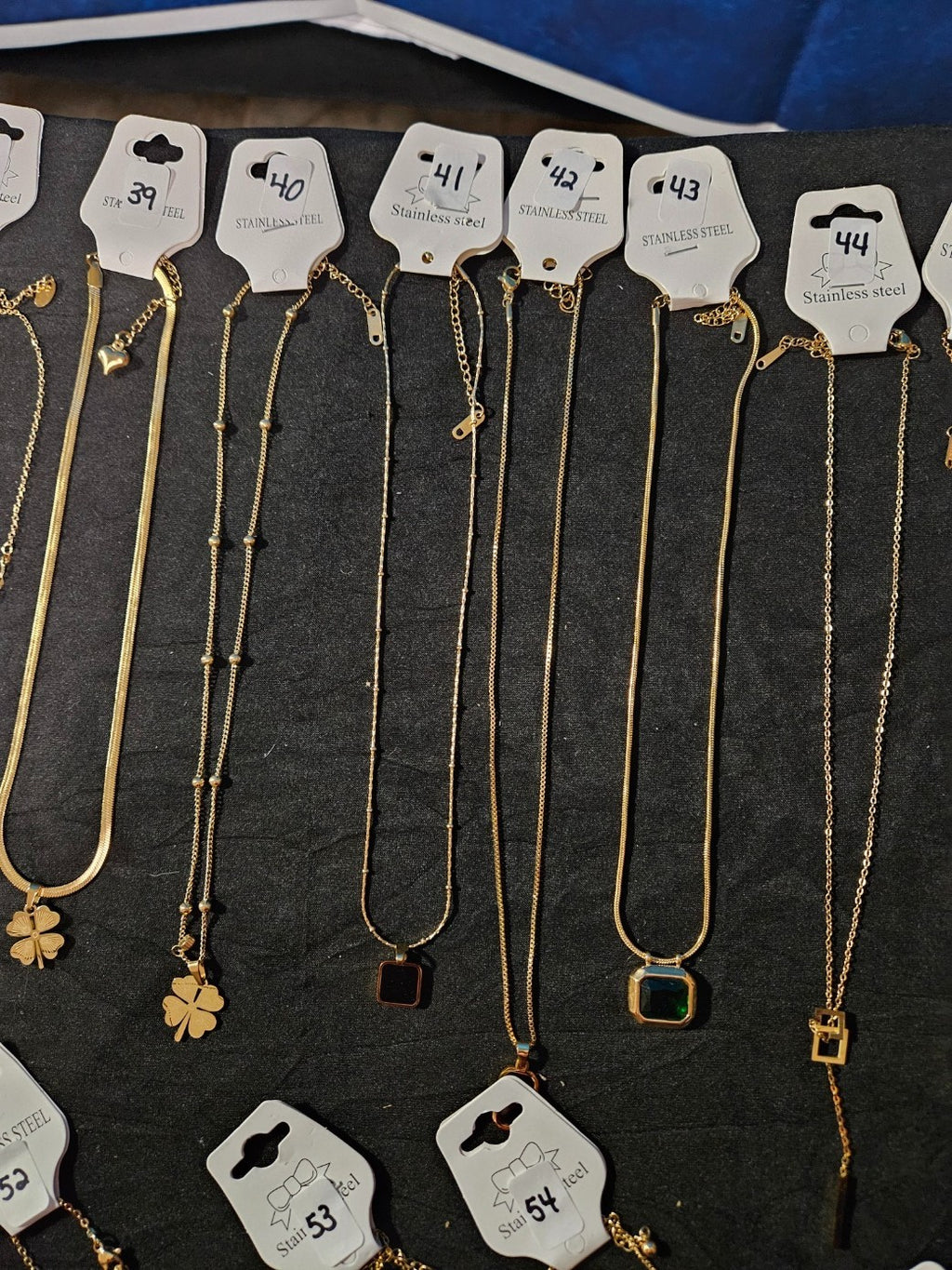 10k YELLOW GOLD PLATED OVER STAINLESS  ASST. NECKLACE & BRACELET YOU PICK #