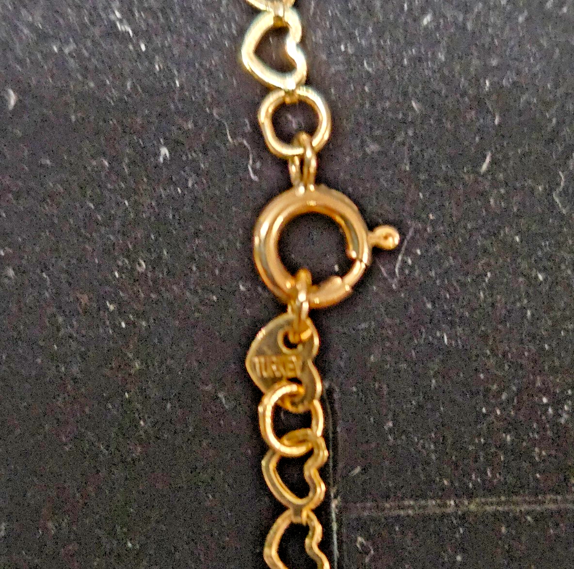 10K  SOLID YELLOW GOLD 2 PC. HEART LINK BRACELET 7.5 IN /NECKLACE 18 IN.