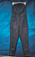 WOMEN'S FASHION NOVA SIZE L DENIM STRAPLESS JUMPSUIT NWOT 31 IN INSEAM