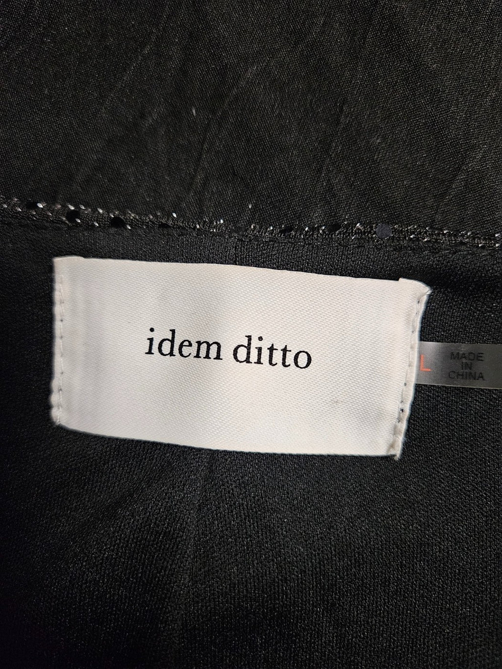 IDEM DITTO SZ L BLACK SEQUINED COAT DRESS/COCKTAIL DRESS