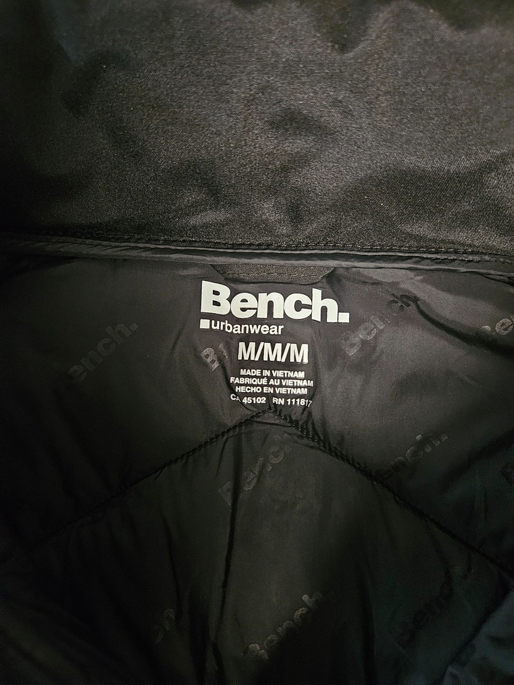 Bench Women's Hooded Long Puffer Coat Jacket, Black, Size M  NWT