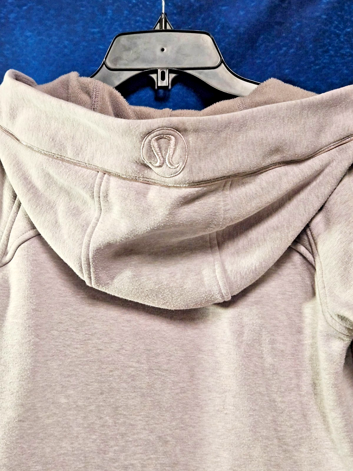 LULULEMON SIZE 4 ALIGN FULL ZIP HOODED FLEECE LINED SILVER TRIM JACKET LAVENDER