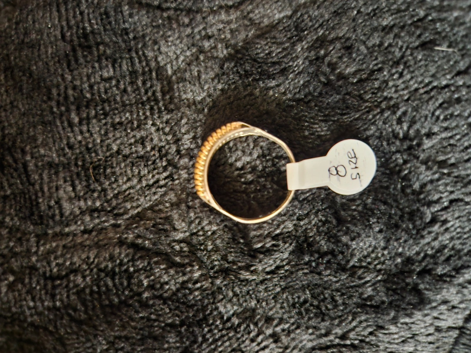 NATIVE AMERICAN MADE DOUBLE COIL RING 12K GOLD FILL OVER STERLING SILVER SIZE 8