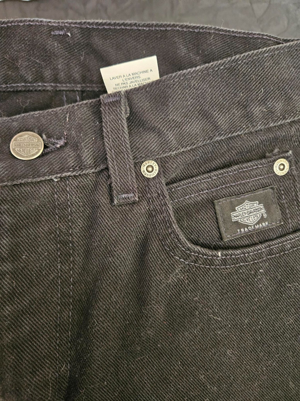 Women's Harley Davidson Straight legged Black Jeans Size 4P