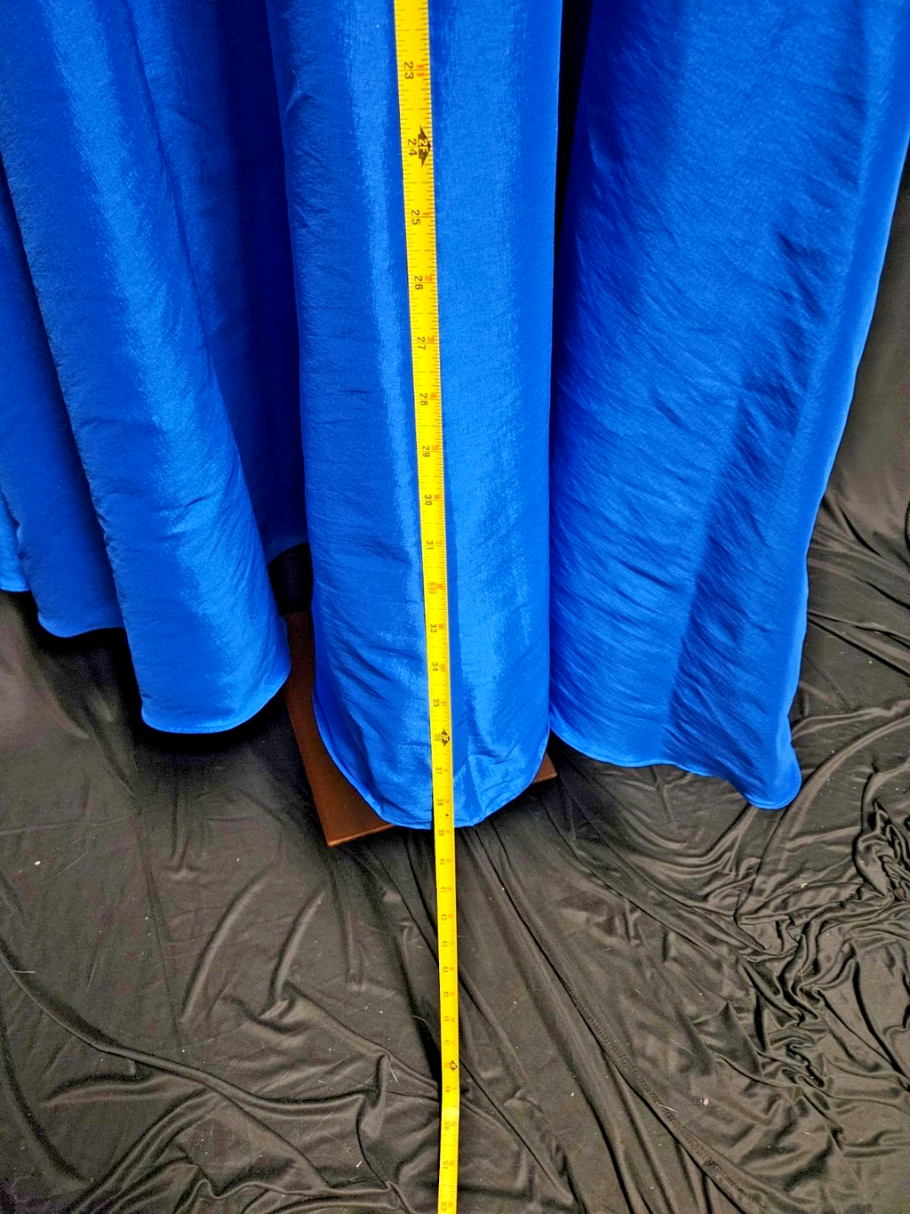 SHEIN STRAPLESS ROYAL BLUE SATIN/BLING FORMAL GOWN SZ M