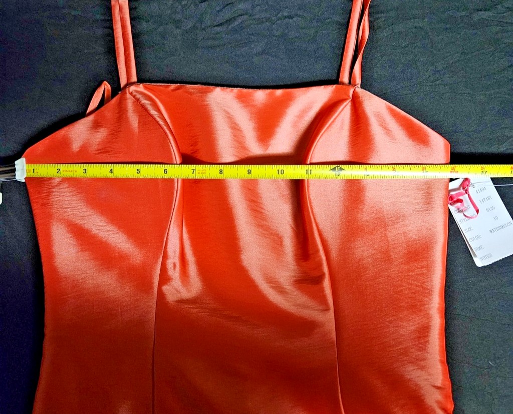 WOMEN'S DAVINCI SIZE 10 WATERMELON FORMAL PROM COCKTAIL GOWN NWT REMOVABLE STRAP