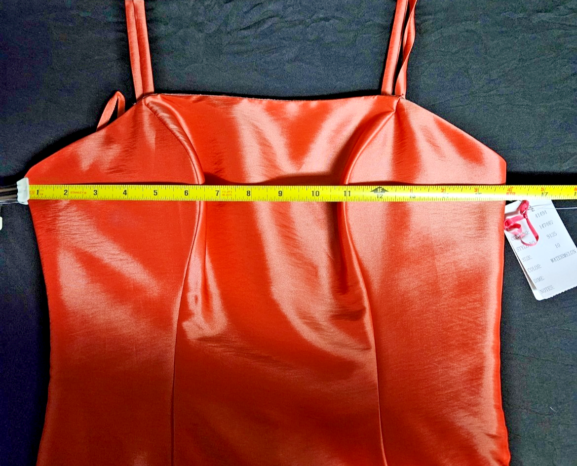 WOMEN'S DAVINCI SIZE 10 WATERMELON FORMAL PROM COCKTAIL GOWN NWT REMOVABLE STRAP