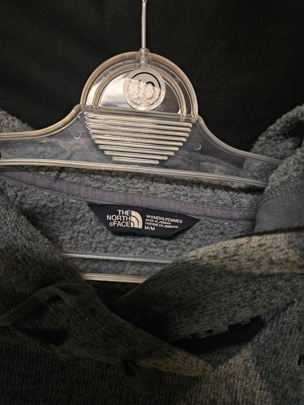 The North Face Women’s Fleece Hooded Pullover Sweater Hood Grey Size Medium