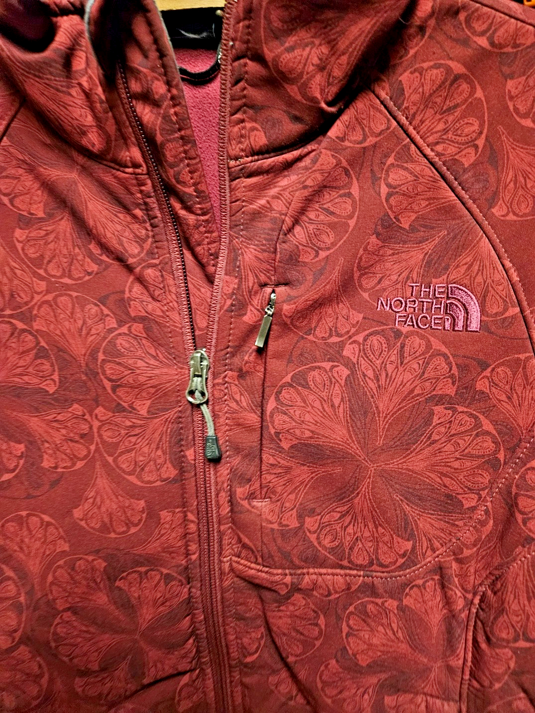 WOMEN'S THE NORTH FACE TNF APEX RED/PRINT JACKET SIZE 8/10 M