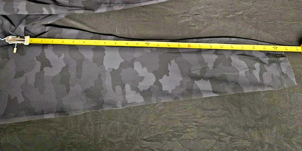 LULULEMON FITS SIZE 8 GRAY/BLACK CAMO PANTS