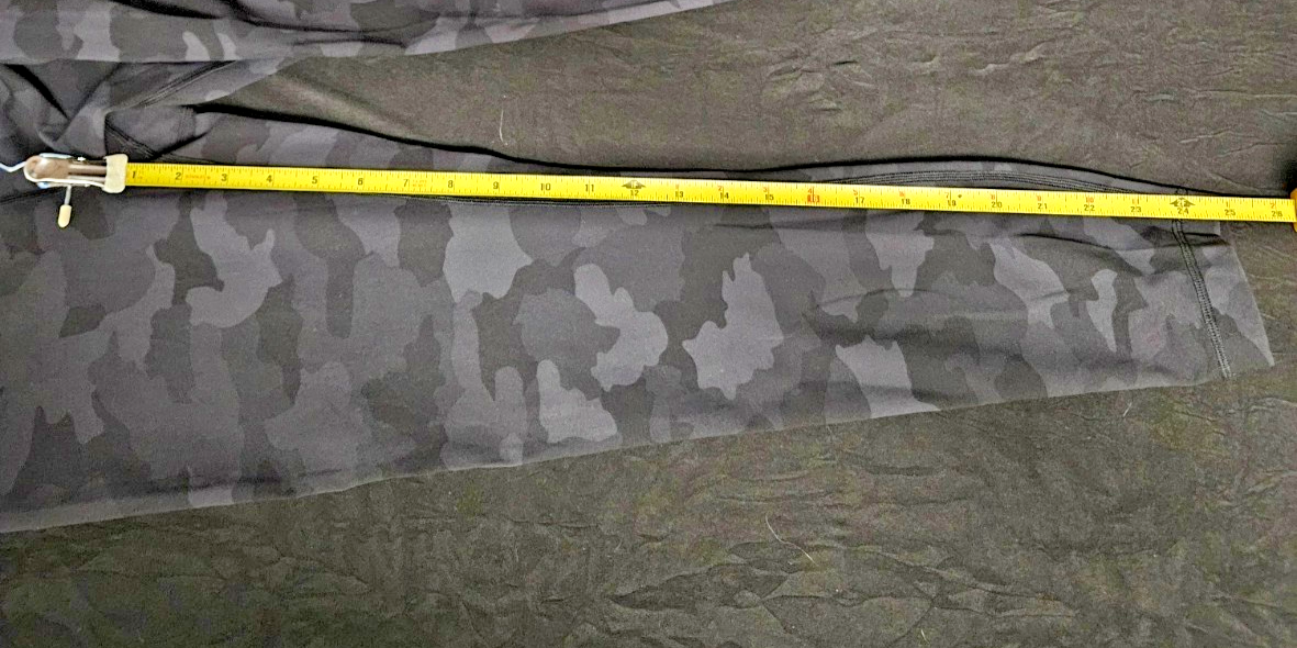 LULULEMON FITS SIZE 8 GRAY/BLACK CAMO PANTS