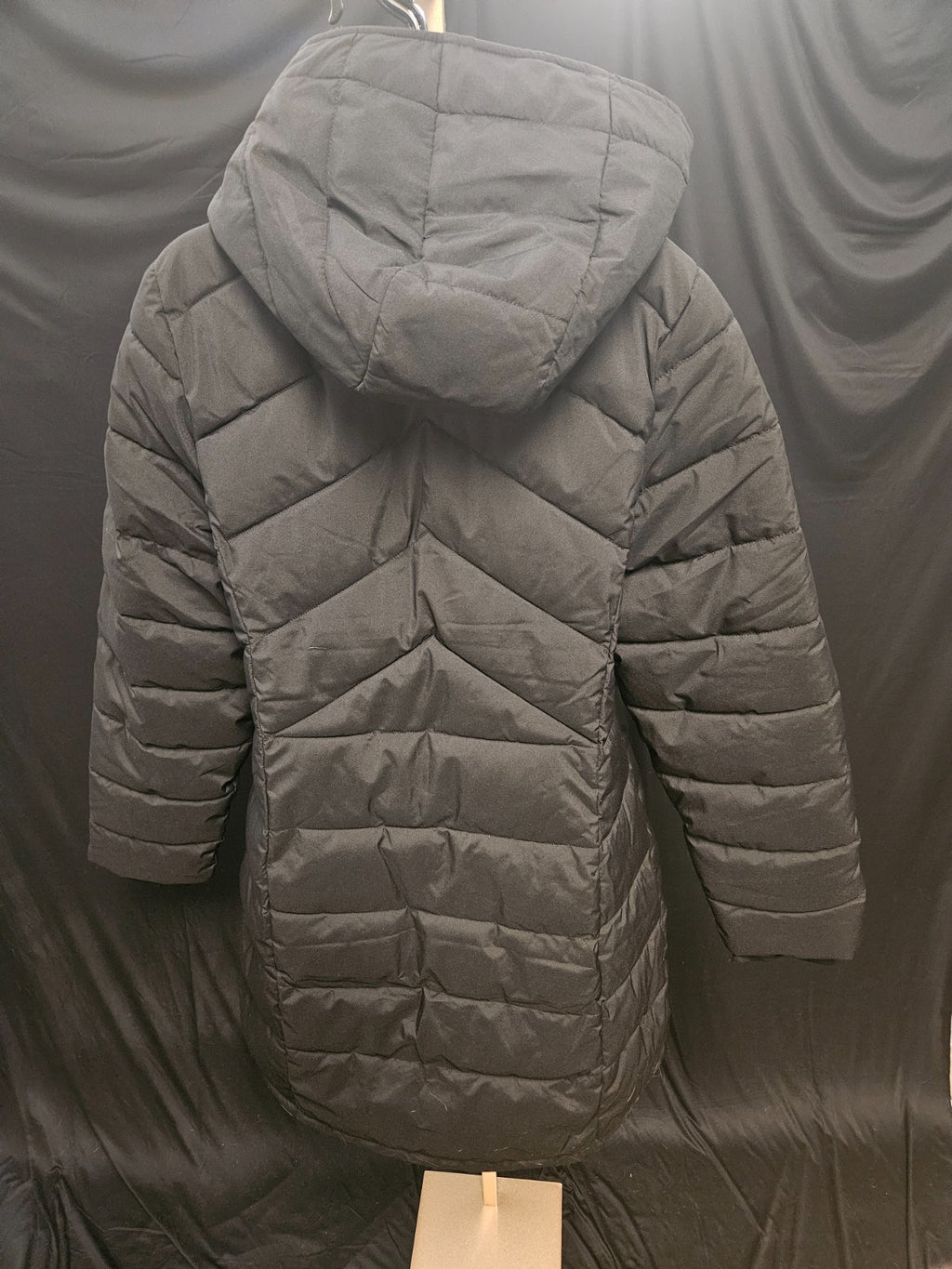 Bench Women's Hooded Long Puffer Coat Jacket, Black, Size M  NWT