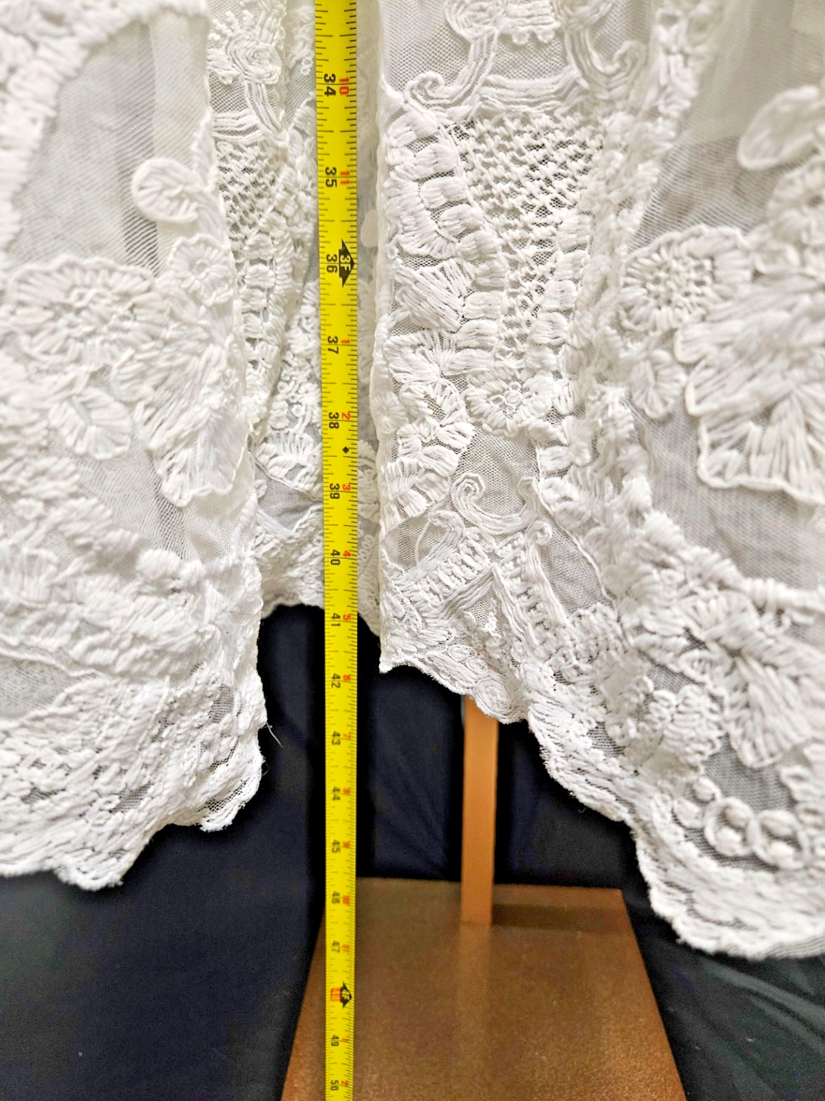 MISSLOOK MEDIUM WOMENS WHITE LACE & POLYESTER MIDI GOWN NWOT