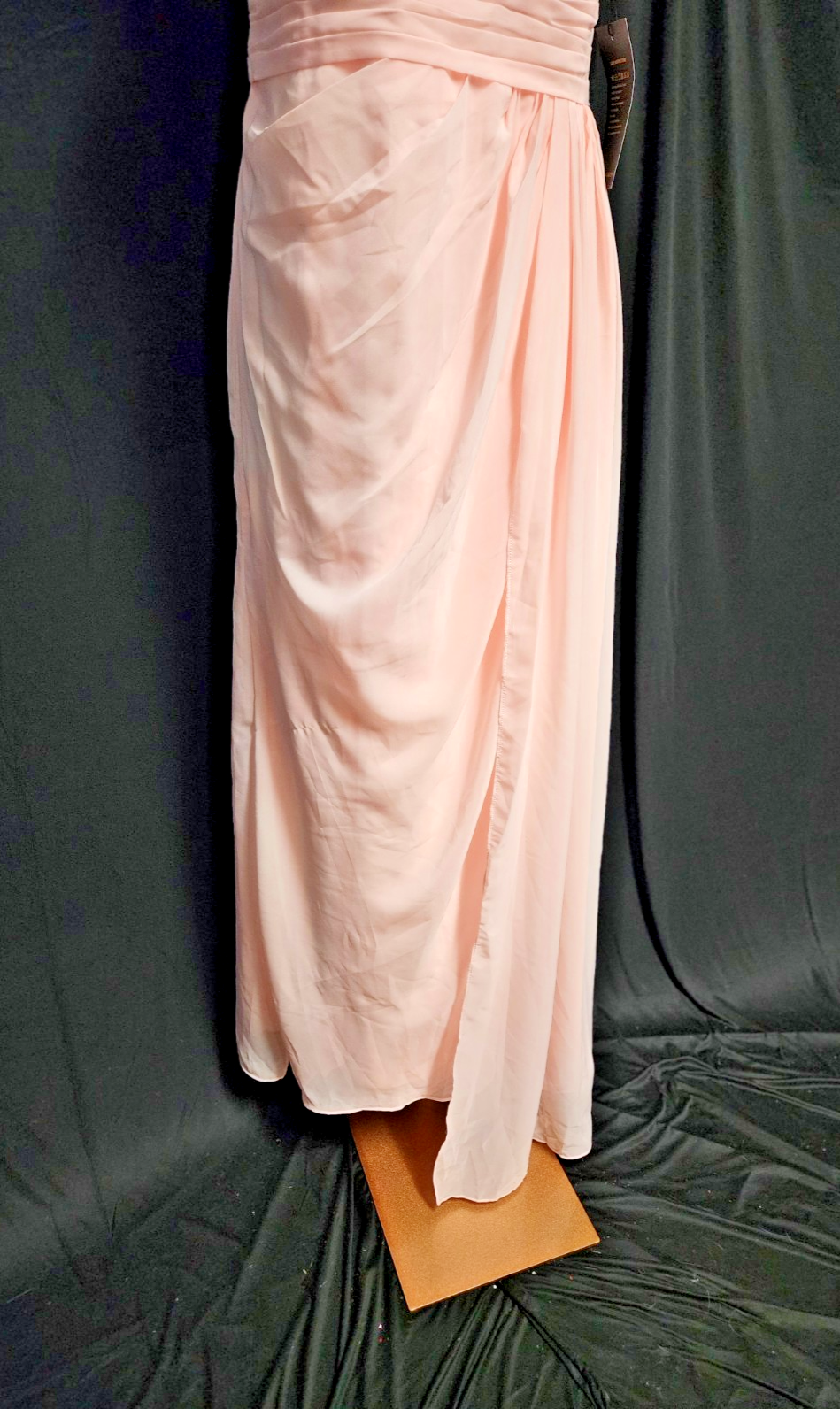 WOMEN'S SZ 10 PINK ONE SHOULDER CHIFFON PROM/FORMAL/BRIDESMAID GOWN NWT