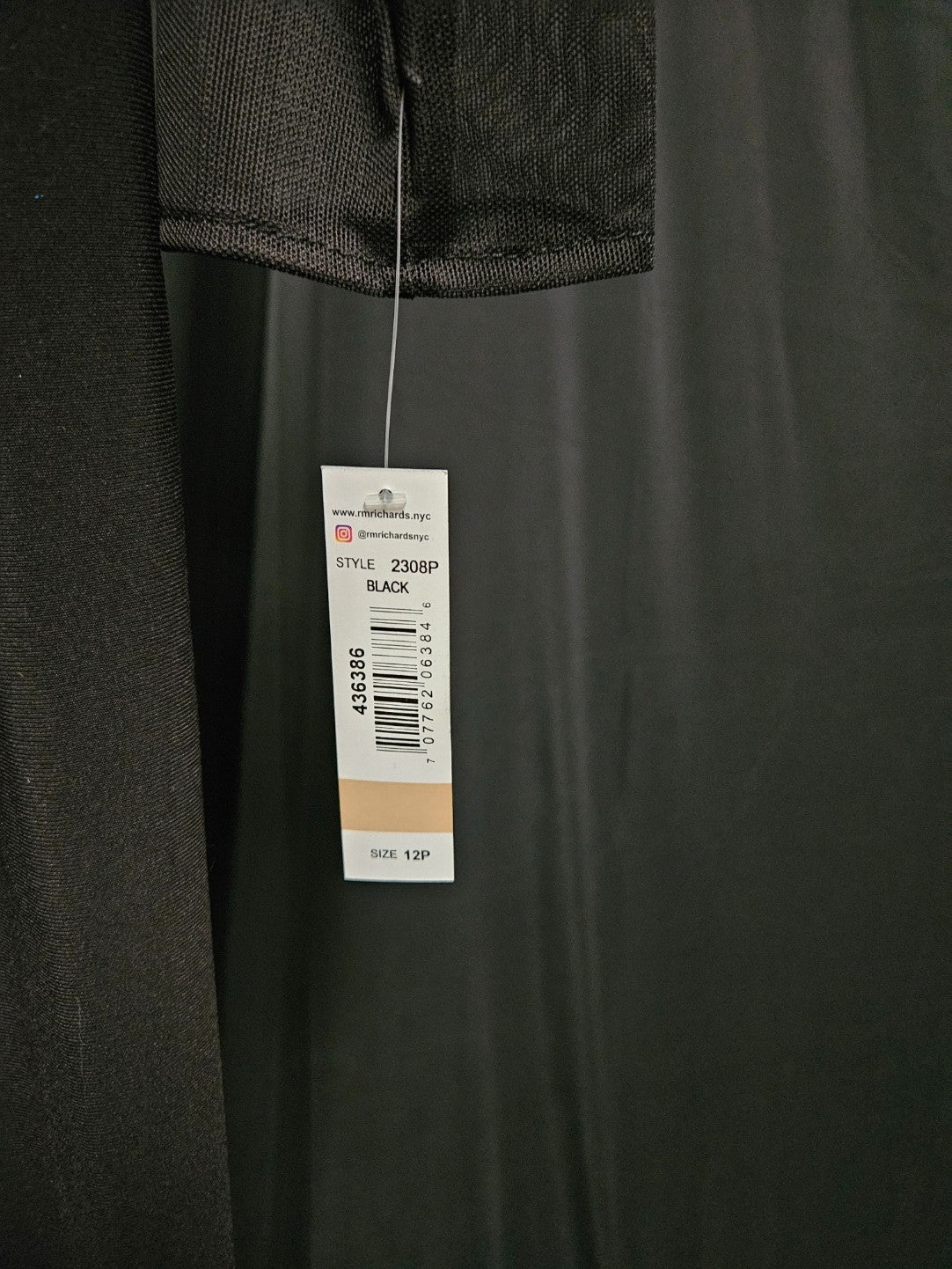 RM RICHARDS NYC WOMENS BLACK FORMAL/COCKTAIL JUMPSUIT SZ 12P NWT