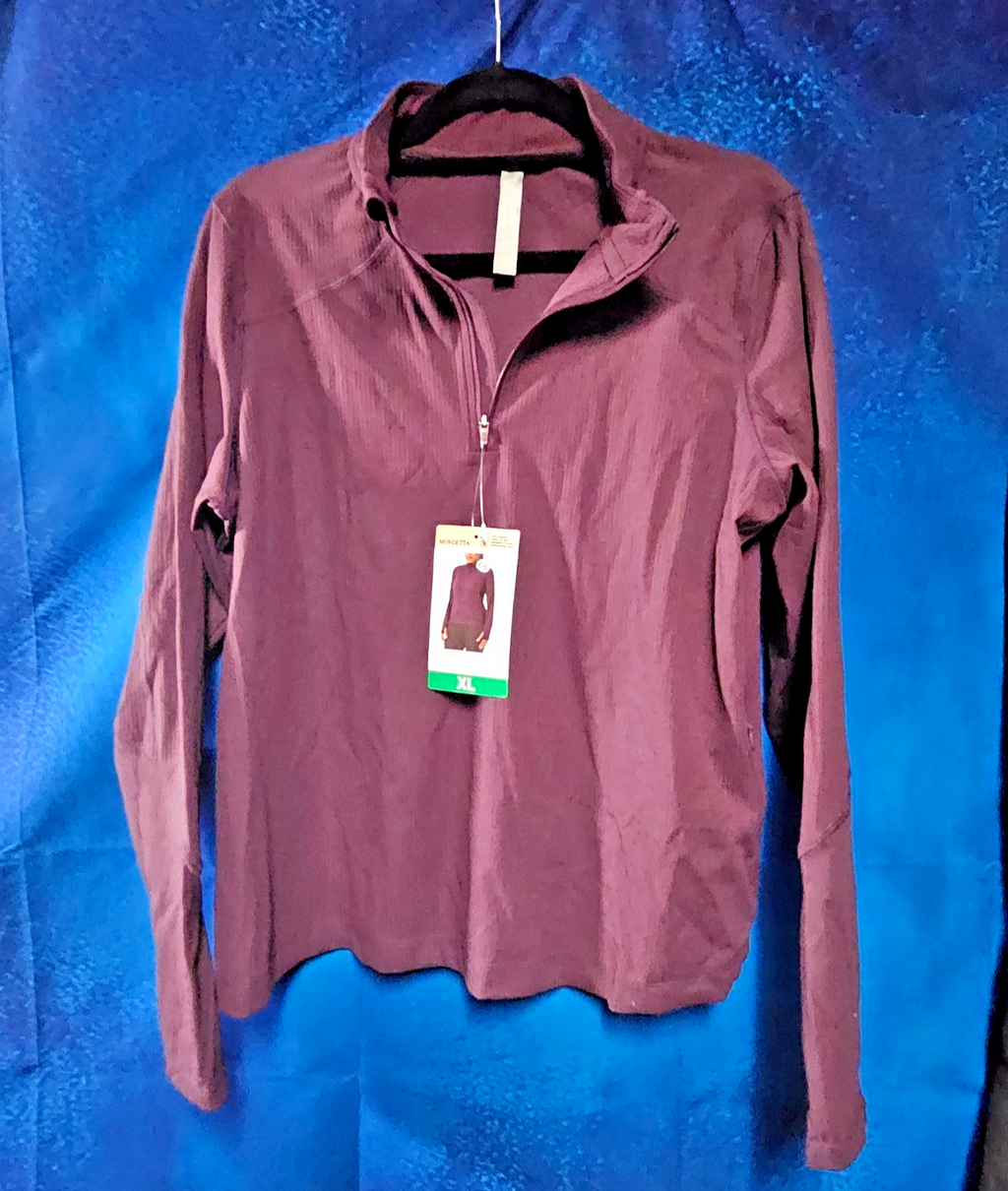 WOMEN'S XL MONDETTA QUARTER ZIP ATHLETIC SHIRT