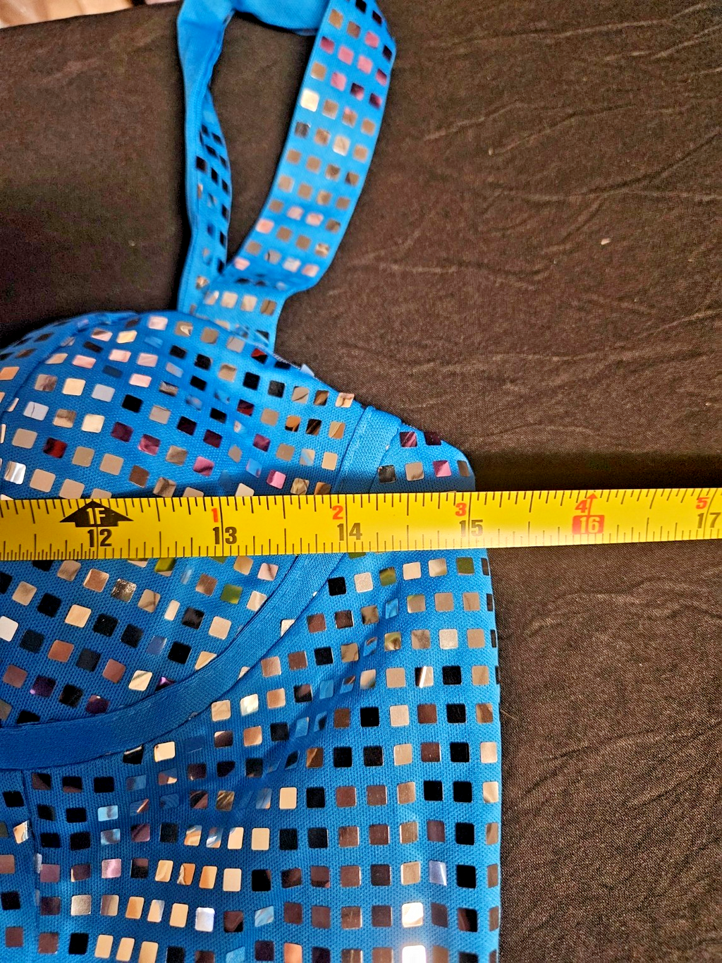 BRIGHT BLUE SEQUINED SIZE 6 SHORT PROM/COCKTAIL DRESS