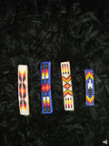 NATIVE AMERICAN MADE SET OF 4 BEADED (LOOMED) BARRETTES MULTI SIZE
