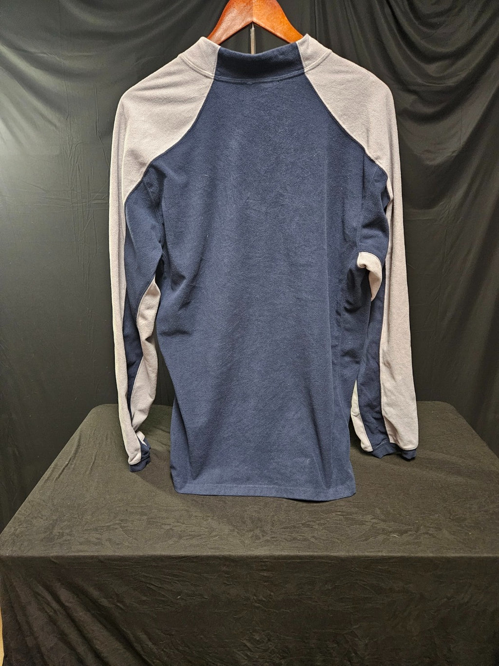 THE NORTH FACE MEN'S SIZE LARGE  1/4 ZIP PULLOVER GRAY/BLUE