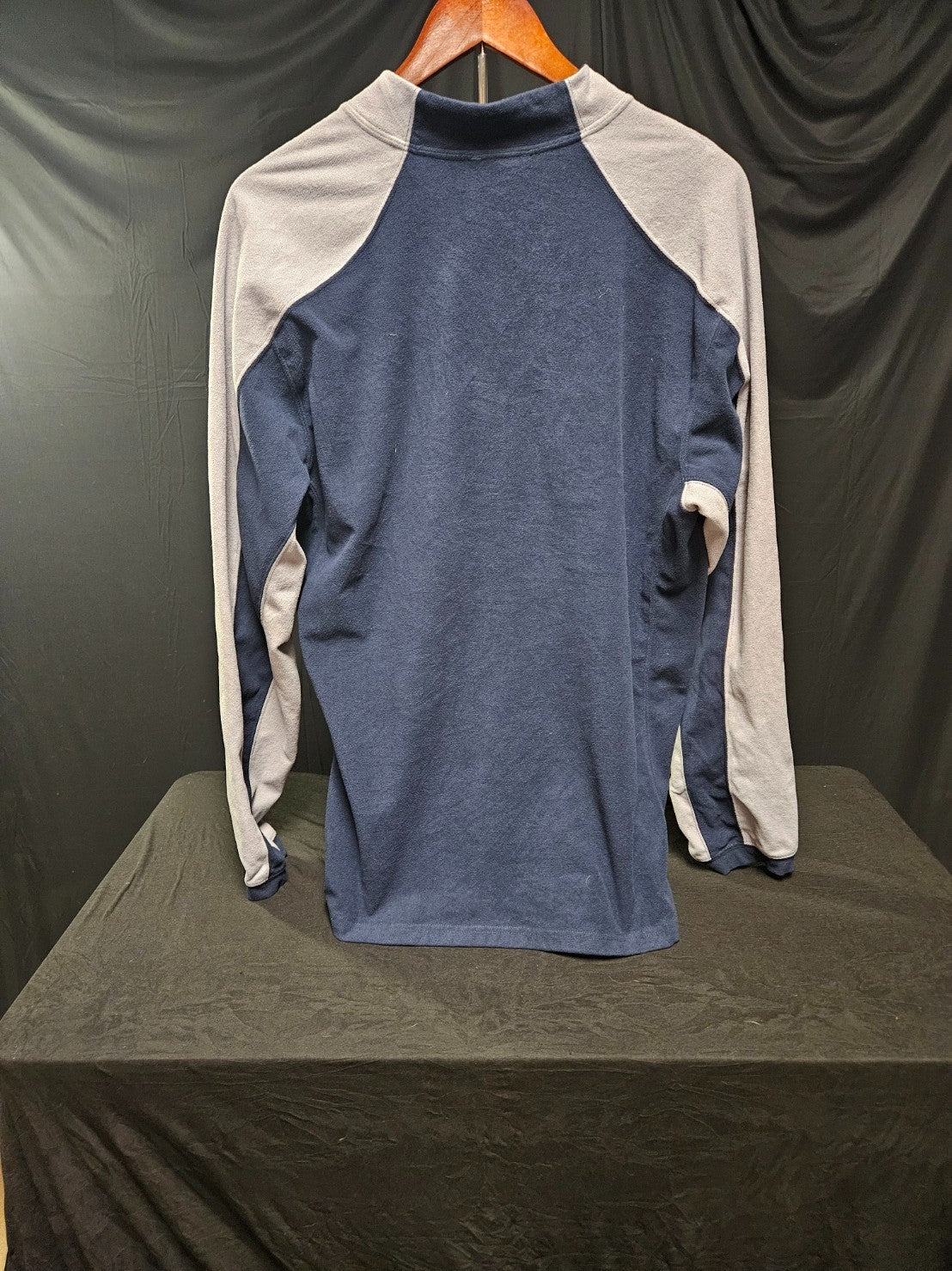 THE NORTH FACE MEN'S SIZE LARGE  1/4 ZIP PULLOVER GRAY/BLUE