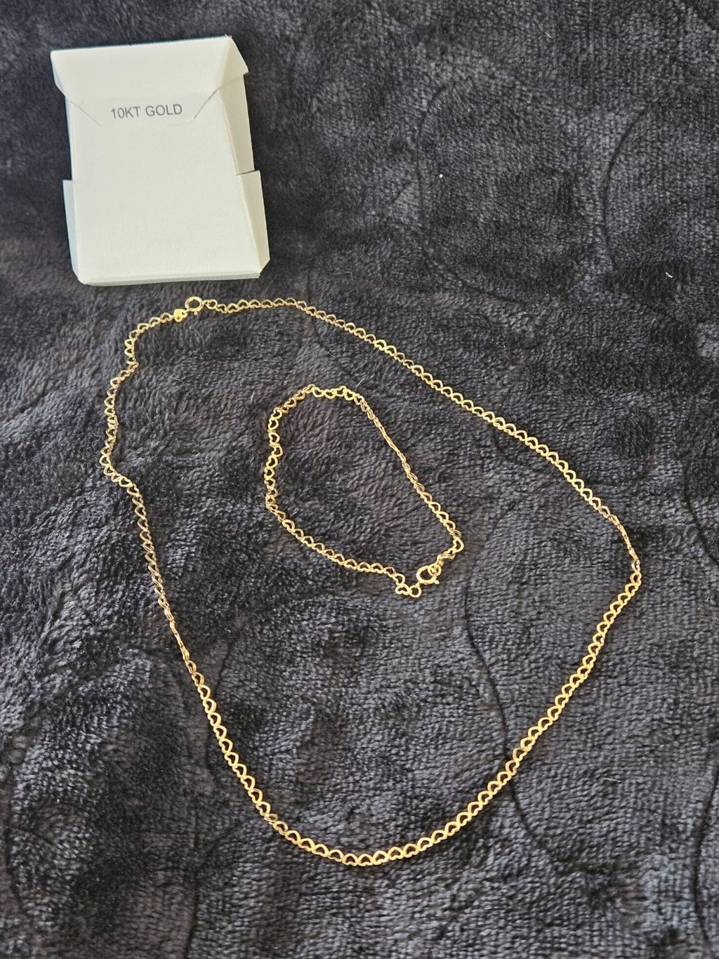 10K  SOLID YELLOW GOLD 2 PC. HEART LINK BRACELET 7.5 IN /NECKLACE 18 IN.