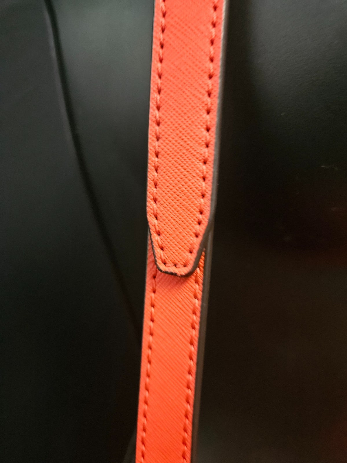 MICHAEL KORS KELLEN SAFFIANO LEATHER SATCHEL ORANGE IN EXCELLENT CONDITION