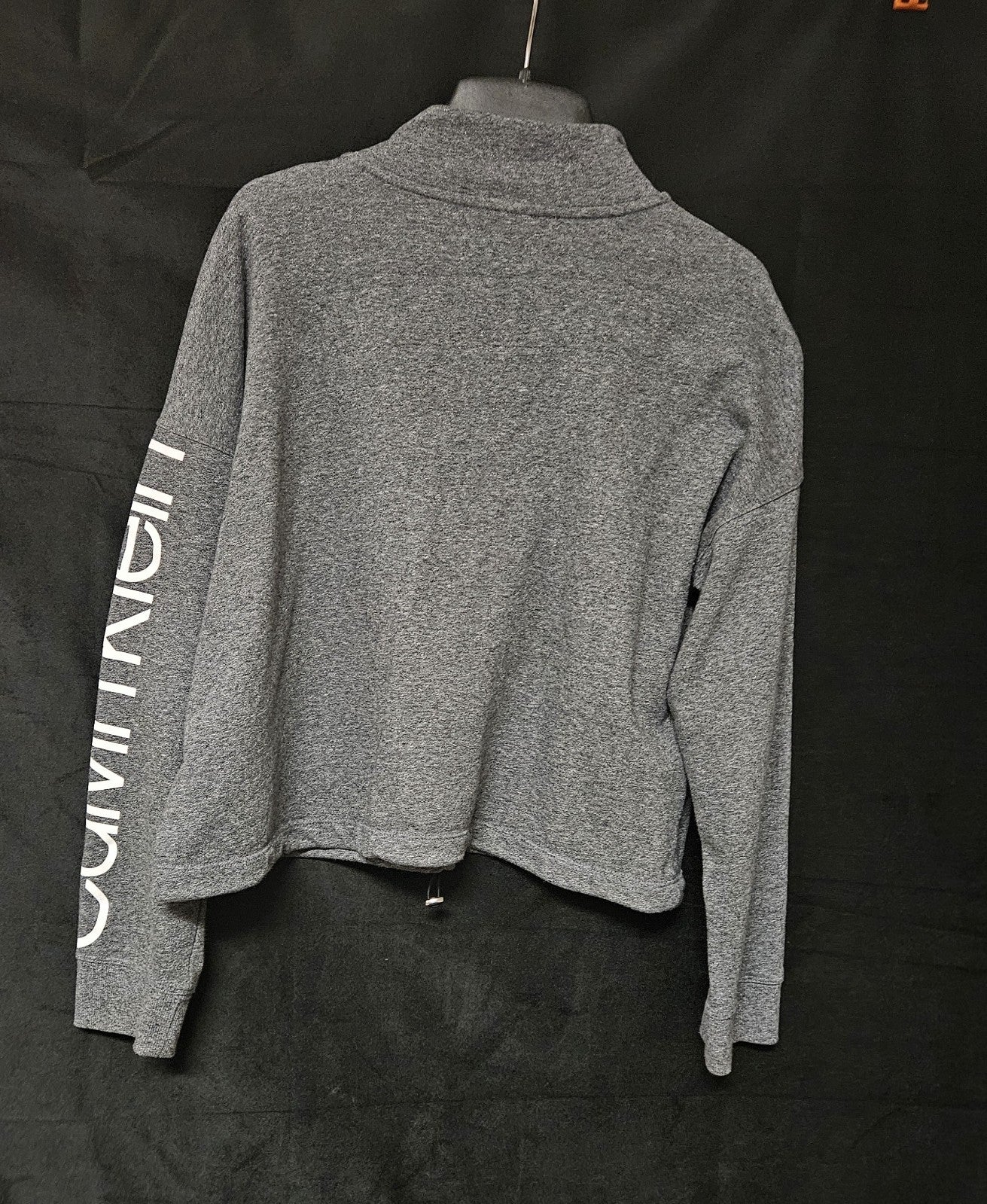 Women's Size XL Calvin Klein Crop Sweatshirt toggle tie at waist