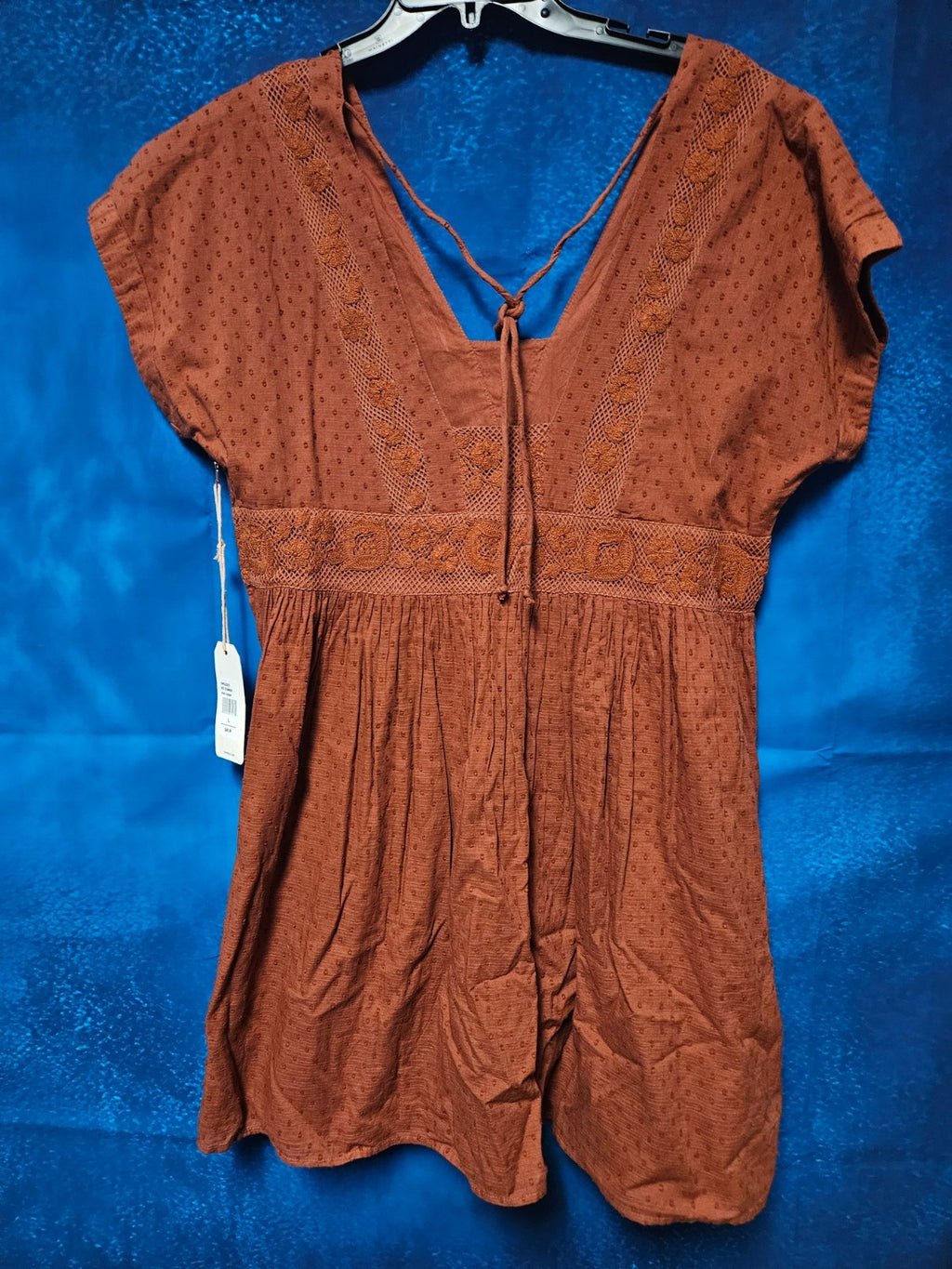 WOMEN'S SHYANNE RUST COPPER WESTERN DRESS SIZE LARGE NWT