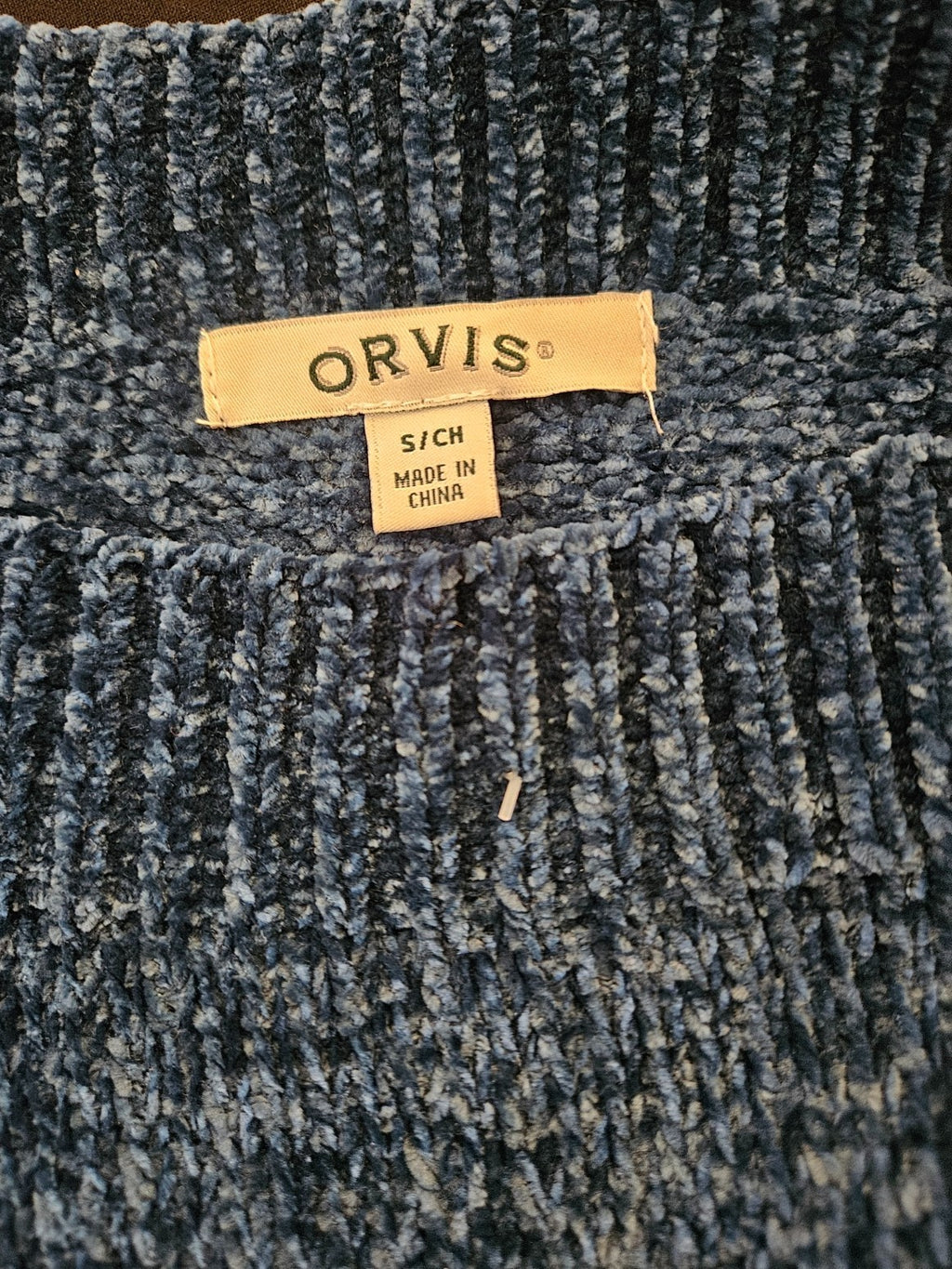 WOMEN'S SZ SMALL ORVIS BLUE BOATNECK SWEATER NWOT