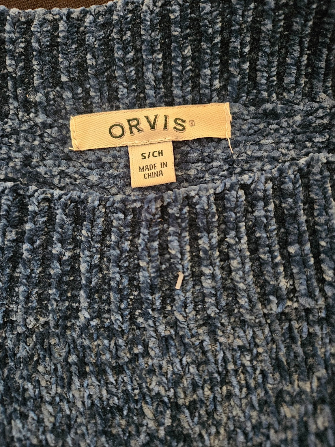 WOMEN'S SZ SMALL ORVIS BLUE BOATNECK SWEATER NWOT