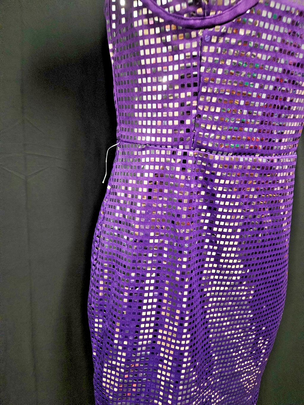 PURPLE SEQUINED SIZE 4 SHORT PROM/COCKTAIL DRESS NWOT