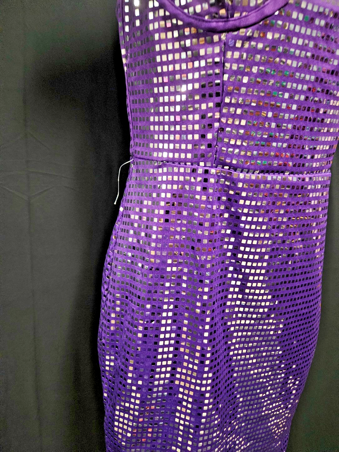 PURPLE SEQUINED SIZE 4 SHORT PROM/COCKTAIL DRESS NWOT