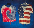USA THEMED WOMEN'S SIZE LARGE SHIRTS SET OF TWO ZG-DD & NO BOUNDARIES BRANDS