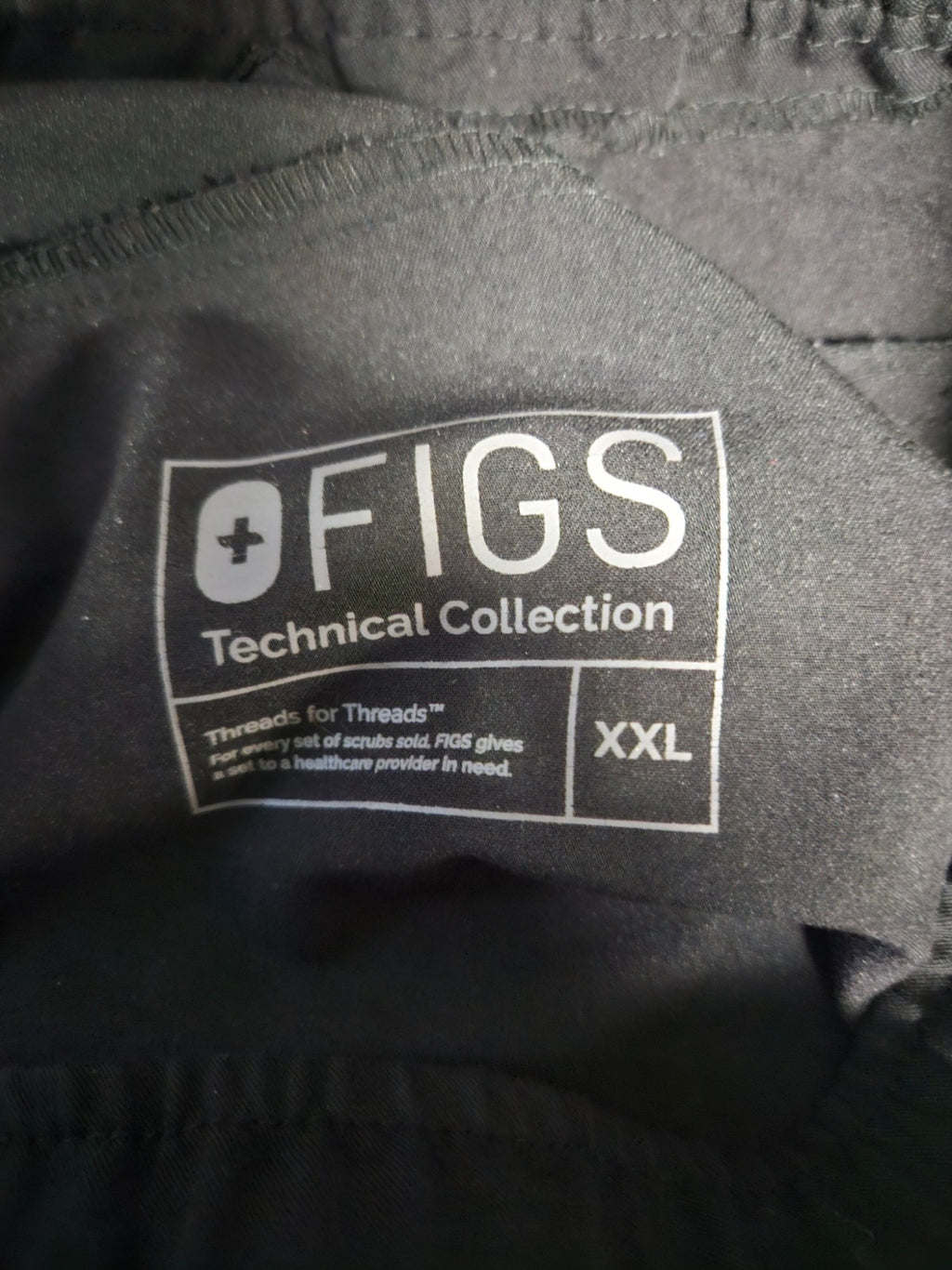 UNISEX FIGS XXL BLACK SCRUB JOGGERS