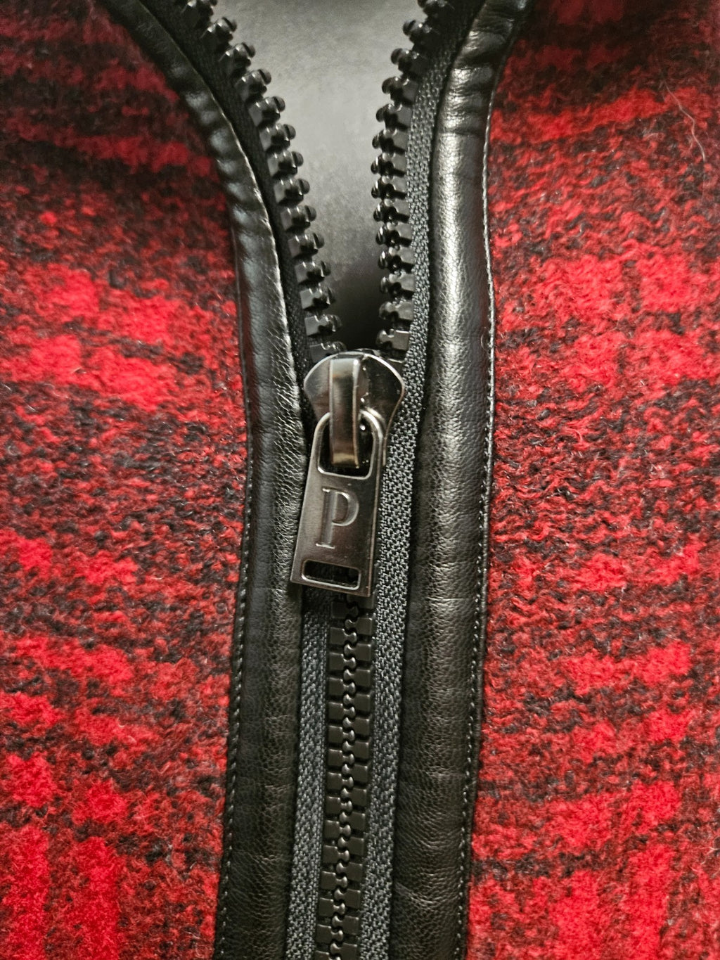 NWT RED/BLK PLAID PENDLETON WOOL ZIP UP FALL JACKET