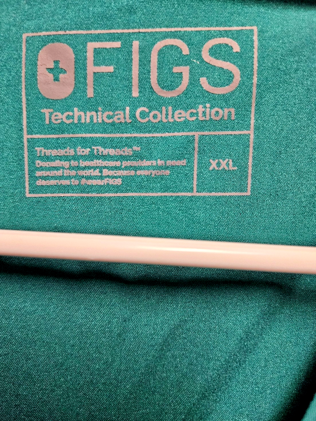 TEAL GREEN XXL UNISEX FIGS SCRUB TOP V NECK