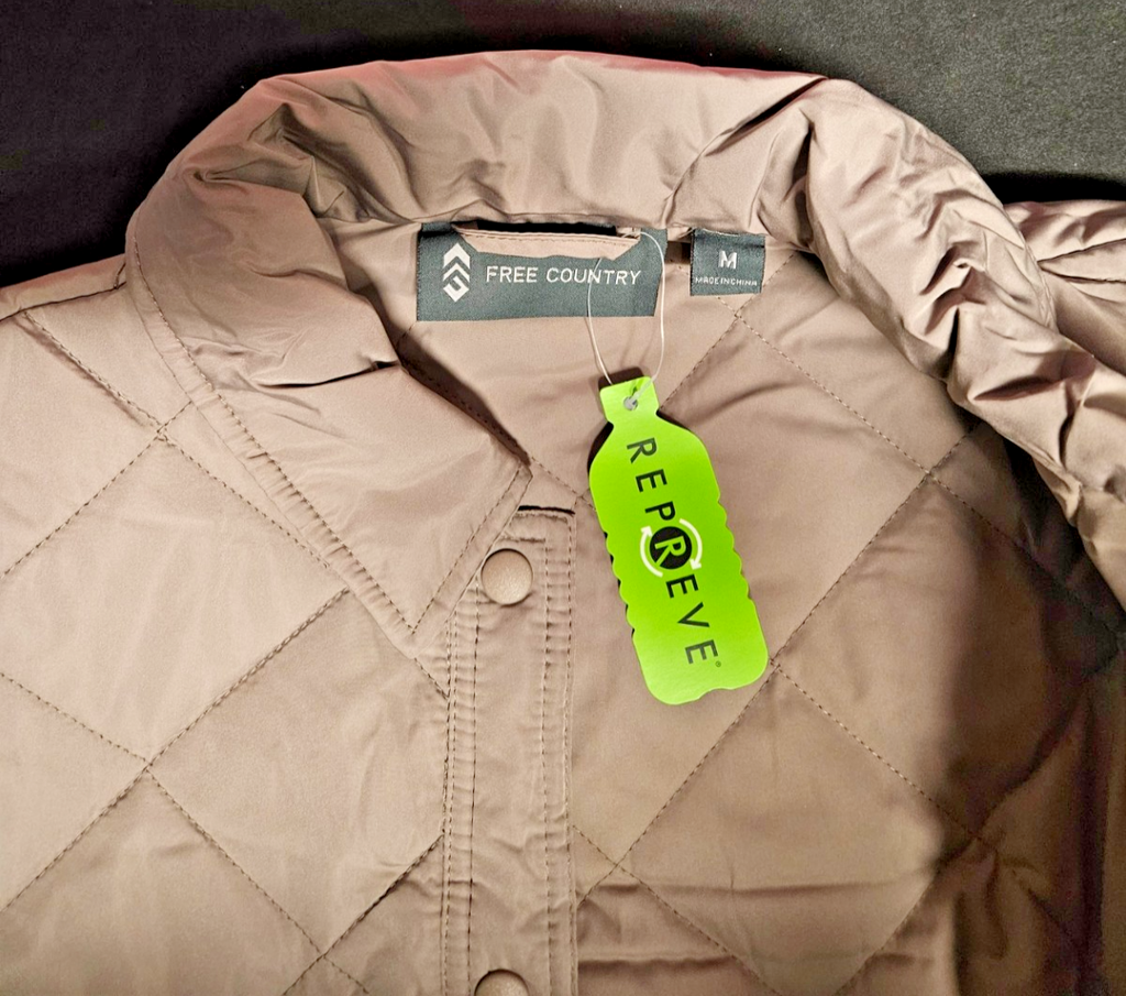 FREE COUNTRY WOMEN'S SIZE M TAUPE CHILL TRAILBLAZER QUILTED SHACKET NWT