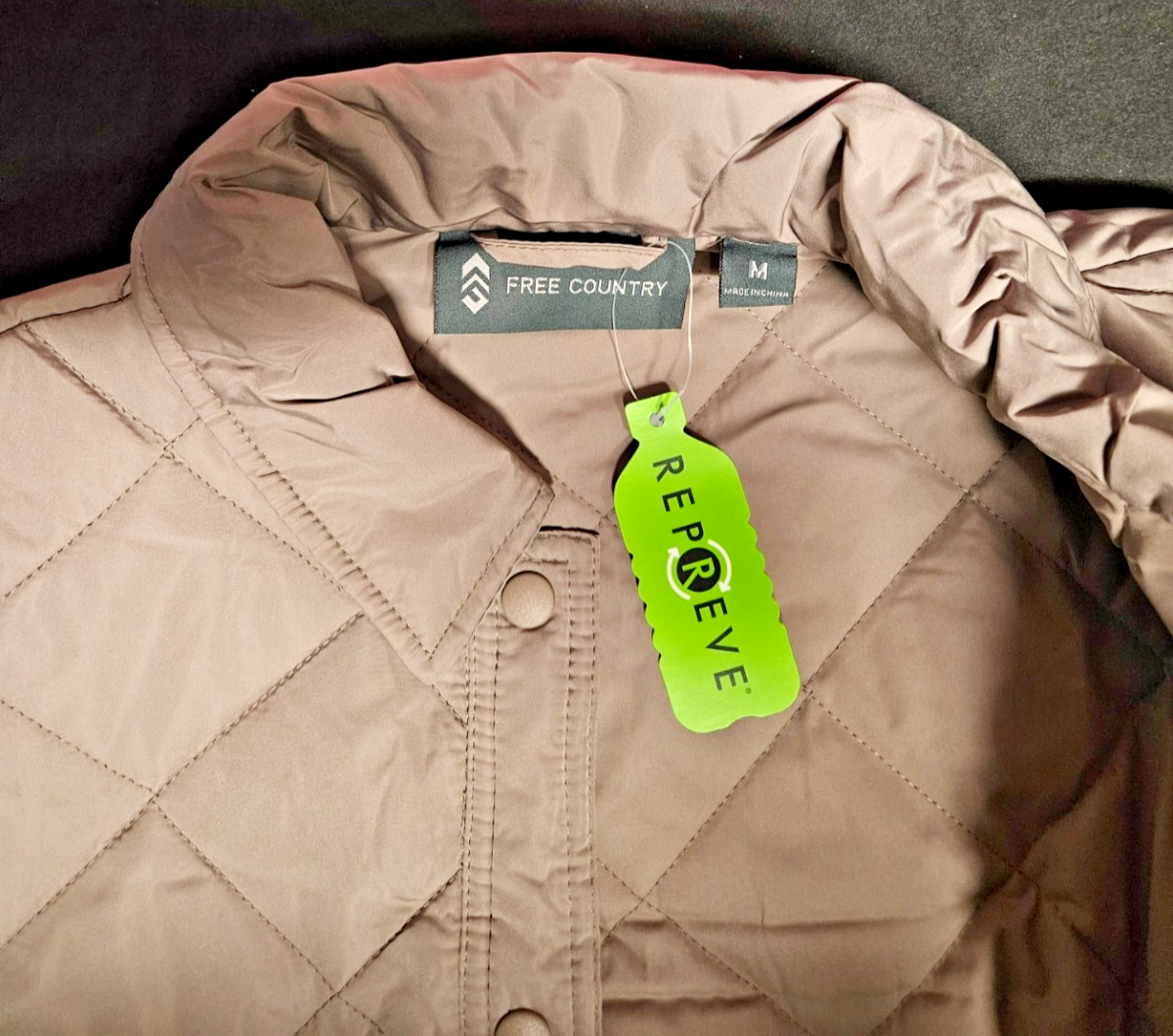 FREE COUNTRY WOMEN'S SIZE M TAUPE CHILL TRAILBLAZER QUILTED SHACKET NWT