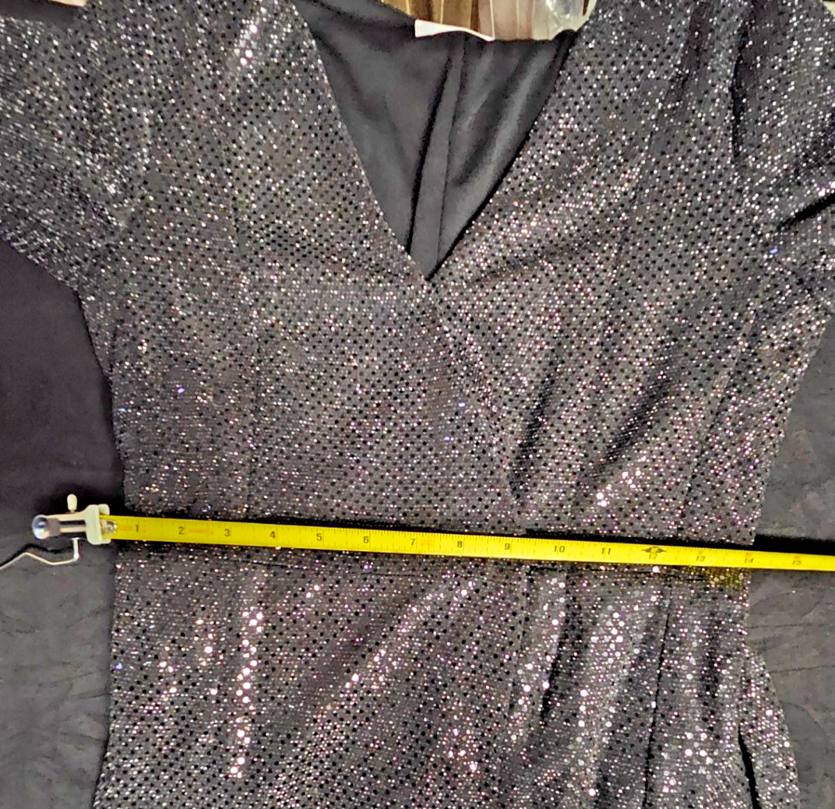 IDEM DITTO SZ L BLACK SEQUINED COAT DRESS/COCKTAIL DRESS